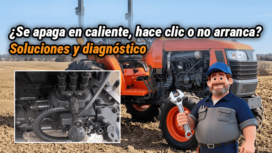 Diagnóstico del solenoide de corte de combustible Kubota