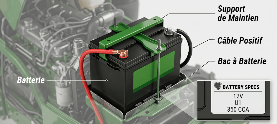 batterie 12V de groupe U1 délivrant de 300 à 350 CCA