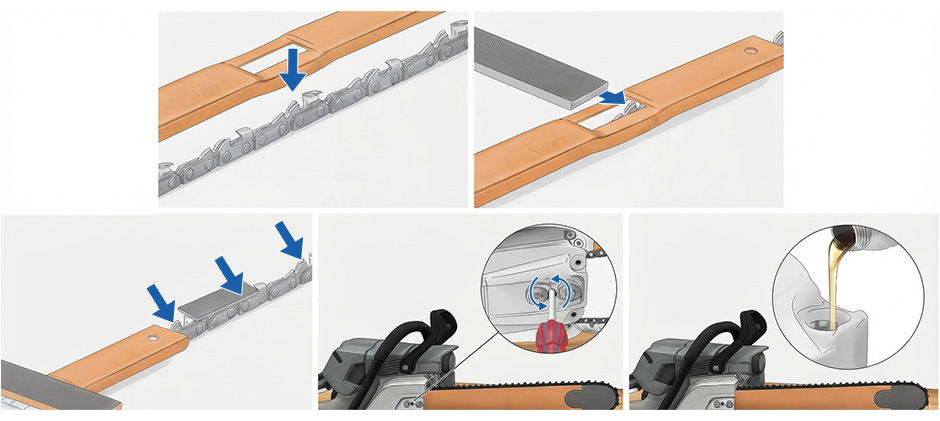 how to sharpen a chainsaw with a file