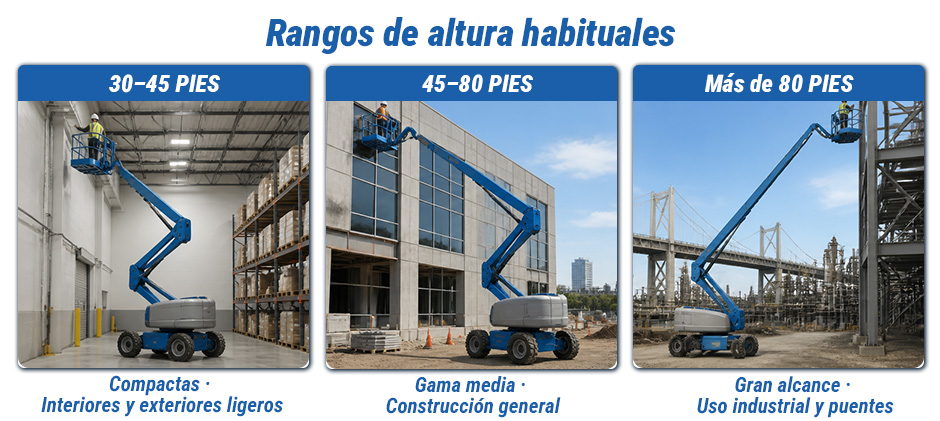 Consulta los rangos de tamaño habituales