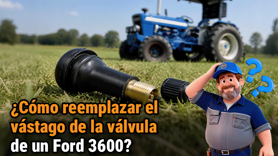 ¿Cómo sustituir la válvula de un neumático de un Ford 3600?