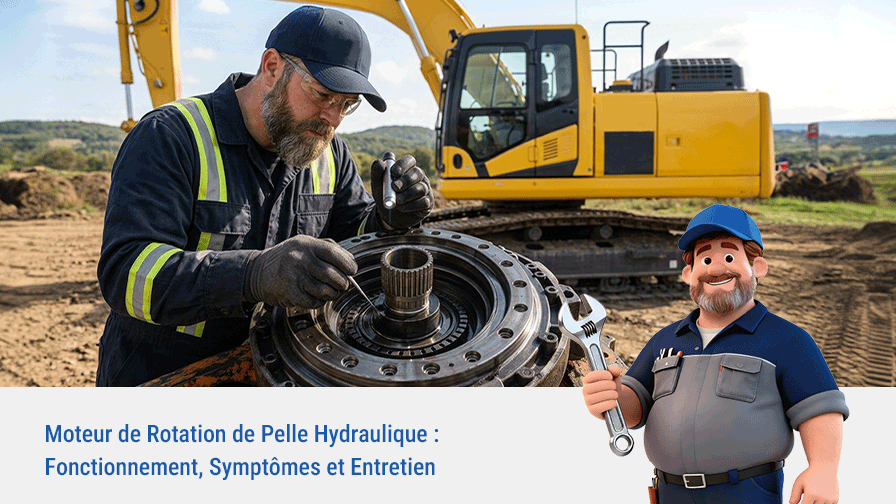 Moteur de Rotation de Pelle Hydraulique : Fonctionnement, Symptômes et Entretien
