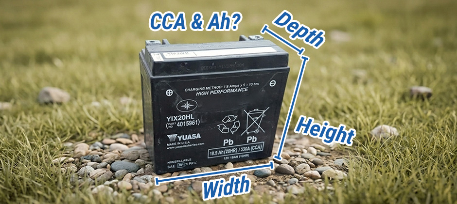 ATV battery size