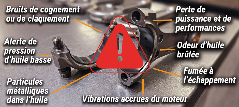 7 signes annonciateurs d'une défaillance des coussinets de bielle