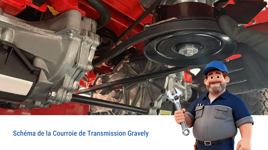 Schéma de la Courroie de Transmission Gravely