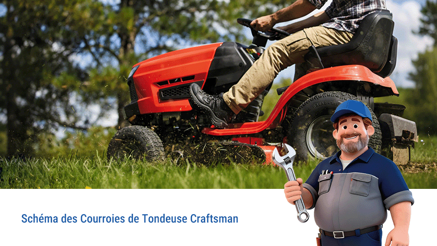 Schéma des Courroies de Tondeuse Craftsman