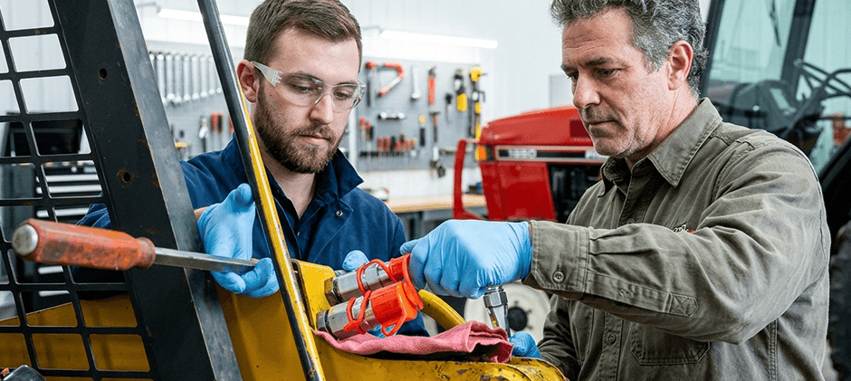 How to replace skid steer hydraulic quick coupler