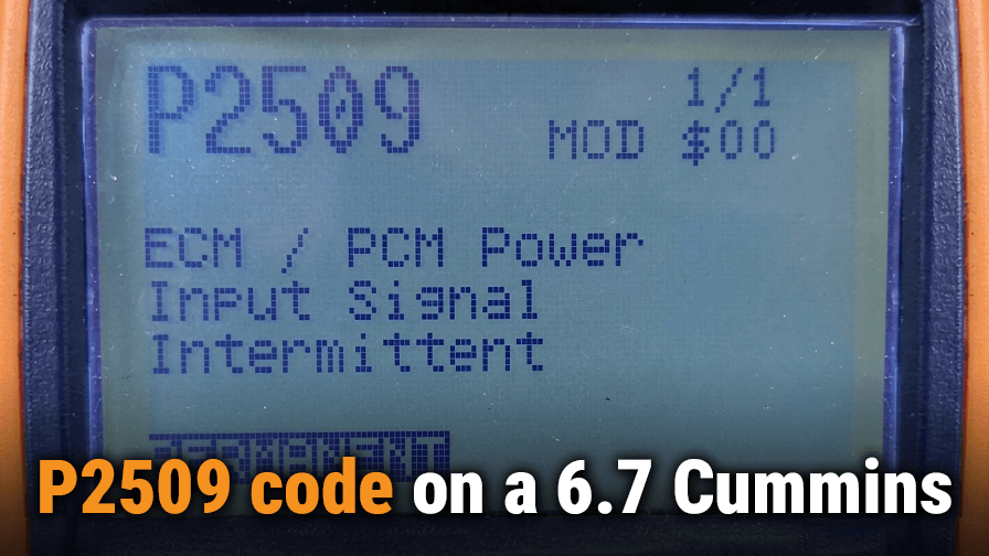 P2509 Code Mean on a 6.7 Cummins: Causes, Symptoms & Fixes