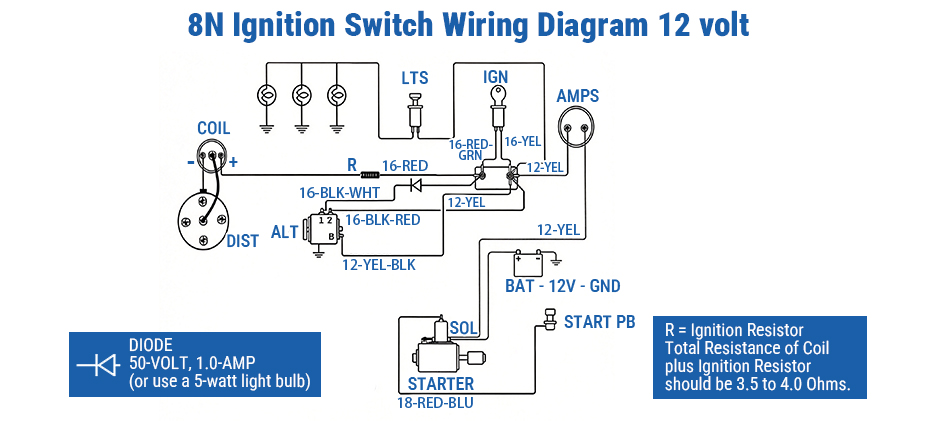 Ford Tractor 8N 12 Volt Diagram