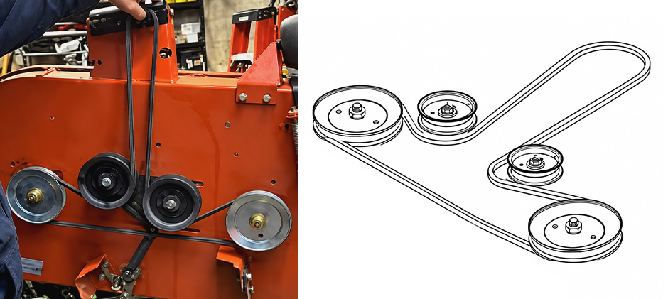 Husqvarna Deck Belt Diagram by Model and Deck Size