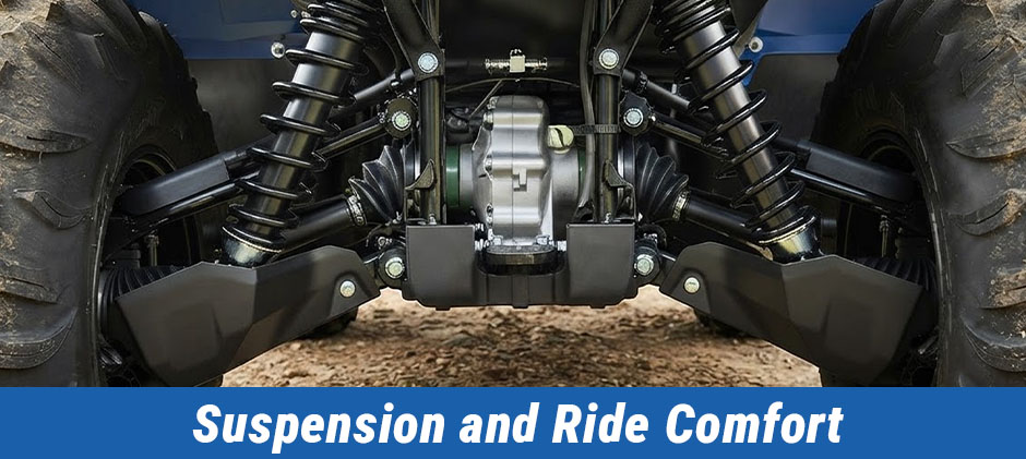Grizzly: A close-up of the front suspension or shock absorbers, showing the springs, shock absorbers, and their mounting locations