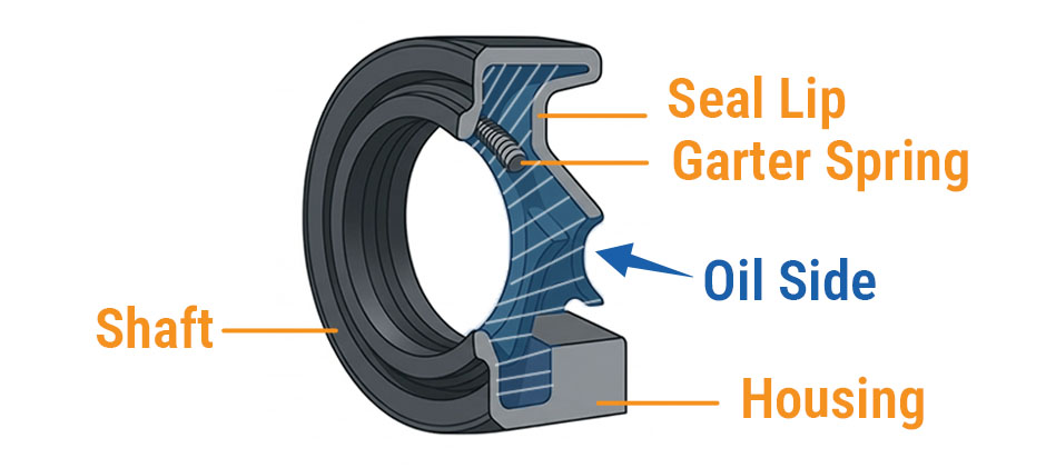 How Does the Seal Lip of an Oil Seal Fit Against the Shaft? 