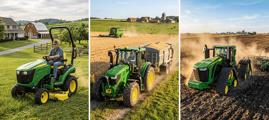 John Deere Tractor Size