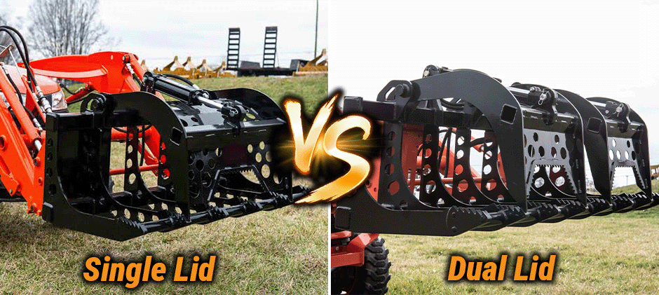 Single Lid Or Dual Lid Grapple